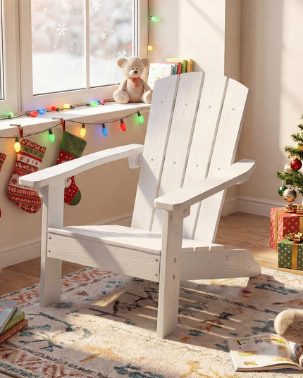 Chaise Adirondack pour enfants Giantex en PEHD – Chaise de jardin toutes saisons pour tout-petits au design ergonomique