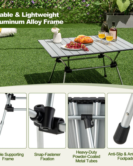 Giantex Folding Camping Table, Heavy-Duty Outdoor Folding Table w/Carry Bag