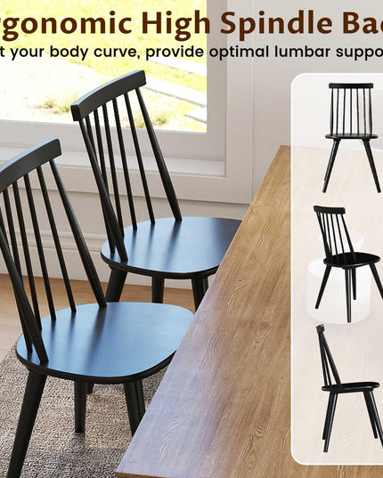 Giantex Windsor Dining Chairs Set of 2/4 for Dining Room Restaurant