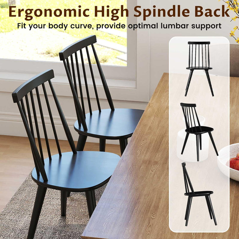 Giantex Windsor Dining Chairs Set of 2/4 for Dining Room Restaurant