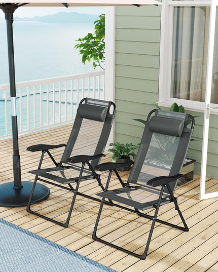 Giantex Folding Patio Chairs Set