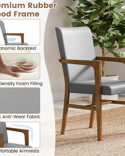 Giantex Mid Century Modern Dining Chairs Set of 2/4