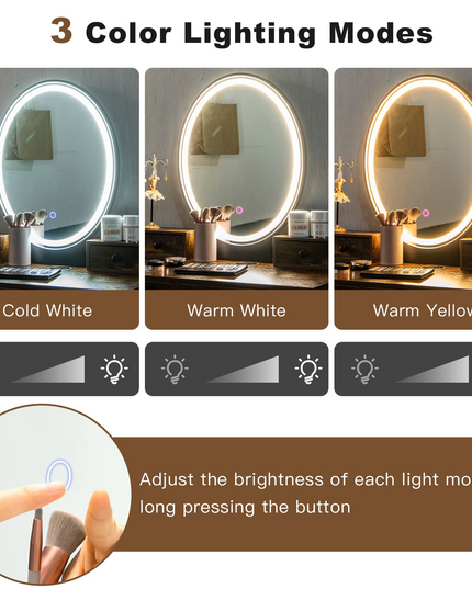 CHARMAID Vanity Set with Lighted Mirror - Giantex