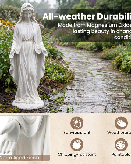 Giantex Virgin Mary Garden Statue 29.5" for Lawn