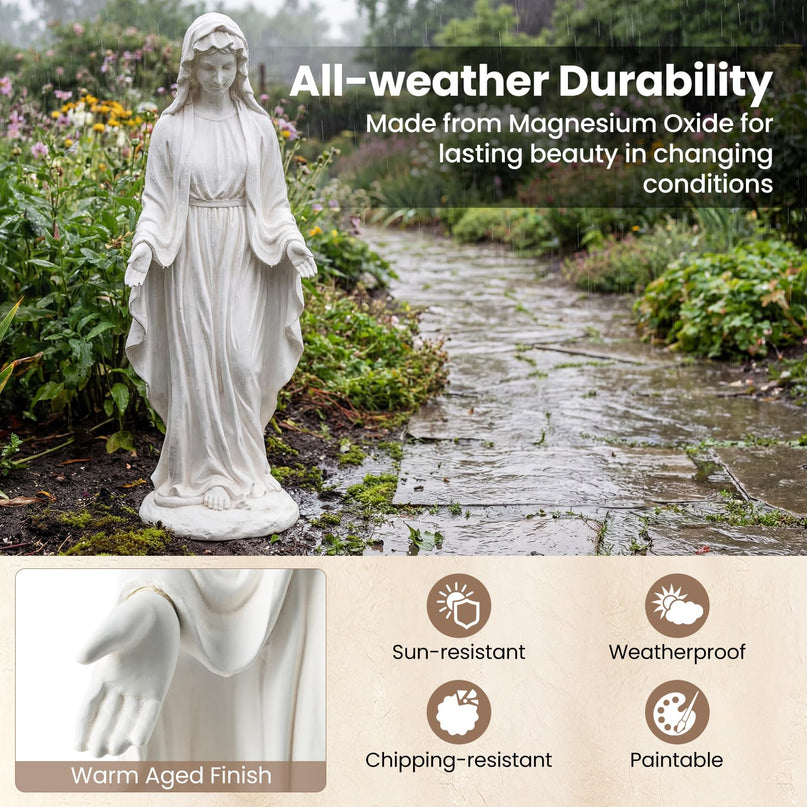 Giantex Virgin Mary Garden Statue 29.5" for Lawn