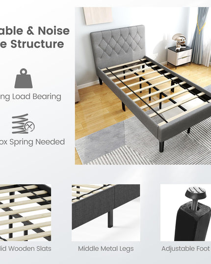 Giantex Upholstered Bed Frame