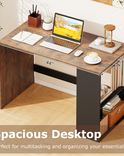 Giantex Petit Bureau avec Étagère pour Chambre à Coucher