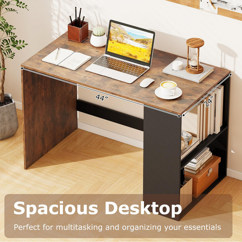Giantex Petit Bureau avec Étagère pour Chambre à Coucher
