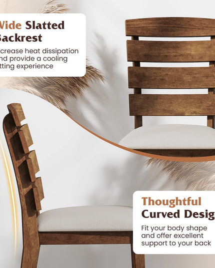Giantex Wooden Dining Chairs Set for Living Dining Room