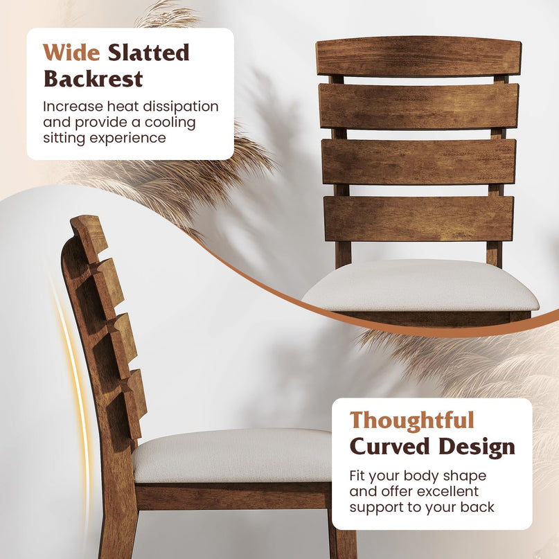 Giantex Wooden Dining Chairs Set for Living Dining Room