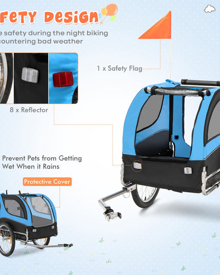 Giantex Dog Bike Trailer Pet Stroller, Small Medium Dog Bicycle Trailer Carrier Wagon