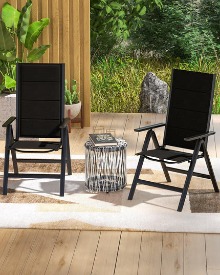 Giantex Patio Folding Dining Chair, Lightweight Outdoor Chair with Padded Seat