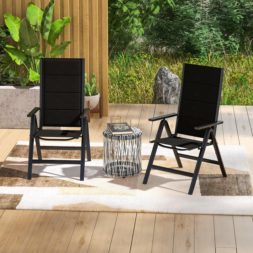 Giantex Patio Folding Dining Chair, Lightweight Outdoor Chair with Padded Seat