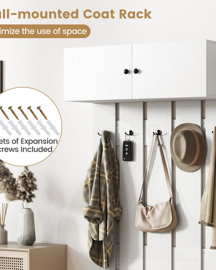 Giantex Wall Mounted Coat Rack for Hallway Bedroom Bathroom