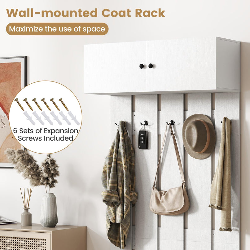 Giantex Wall Mounted Coat Rack for Hallway Bedroom Bathroom