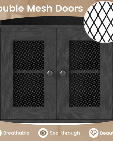 Meuble de rangement autoportant Giantex sur toilettes avec porte-rouleau de papier toilette et crochet