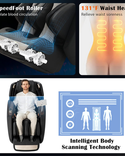 Giantex 3D Full Body Massage Chair, Zero-Gravity Massage Recliner Chair w/ 7'' Touch Screen & SL Track
