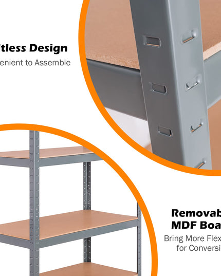 Storage Shelving Rack Utility Shelf 5-Tier | Heavy Duty 2750LBS Garage Shelves Shelving