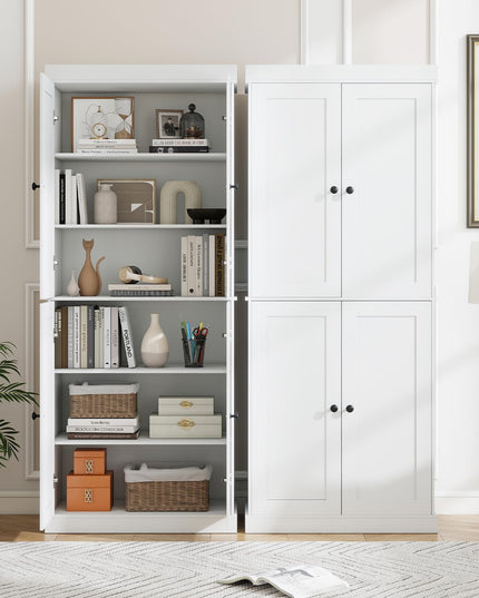 Giantex 72.5'' Kitchen Pantry Cabinet w/4 Doors & 2 Adjustable Shelves