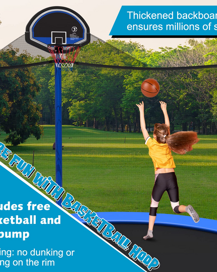 12/14/15/16FT Outdoor Recreational Trampoline for Adults Kids - Giantex