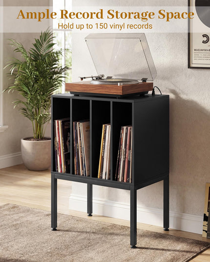 Giantex Record Player Stand with 4 Cabinet Up to 150 Albums
