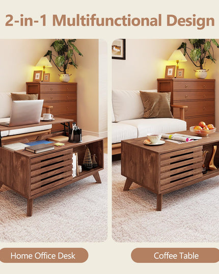 GIANTEX 35.5" Lift Top Coffee Table with Storage for Living Room