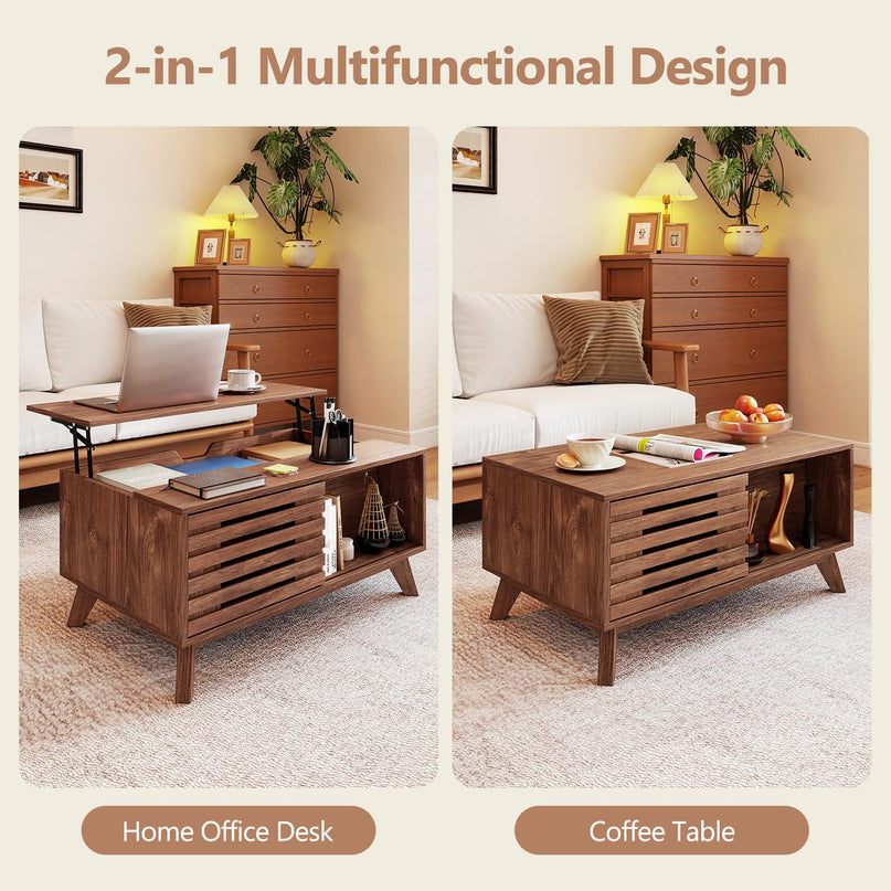 GIANTEX 35.5" Lift Top Coffee Table with Storage for Living Room