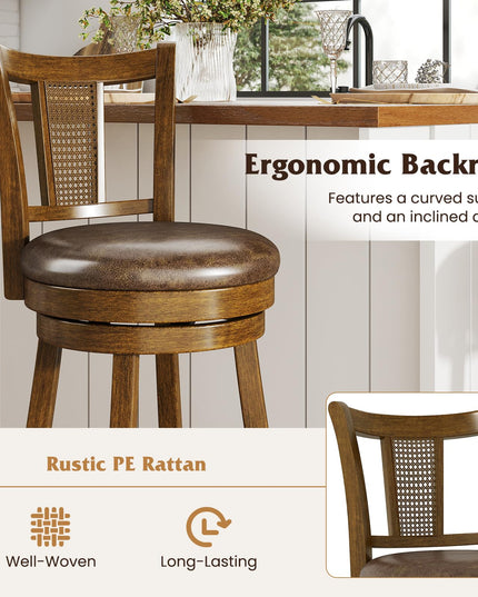 Giantex 25"/30" Bar Stools Set of 2/4 for Kitchen Island Dining Room Pub
