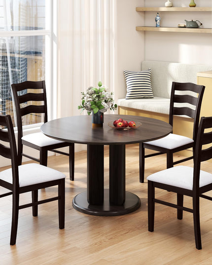Giantex Wooden Dining Chairs Set of 2/4 with Rubber Wood Legs