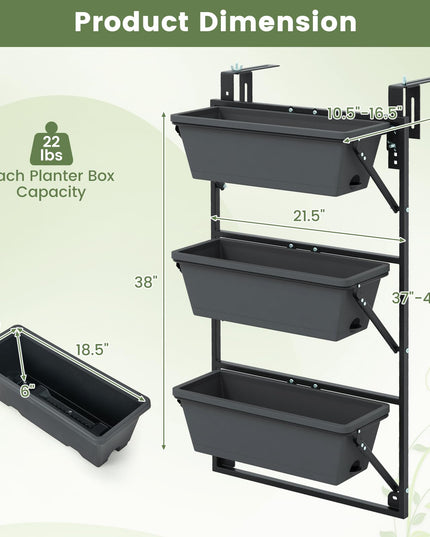 Giantex Vertical Raised Garden Bed, Hanging & Wall-Mounted Planter Garden Boxes