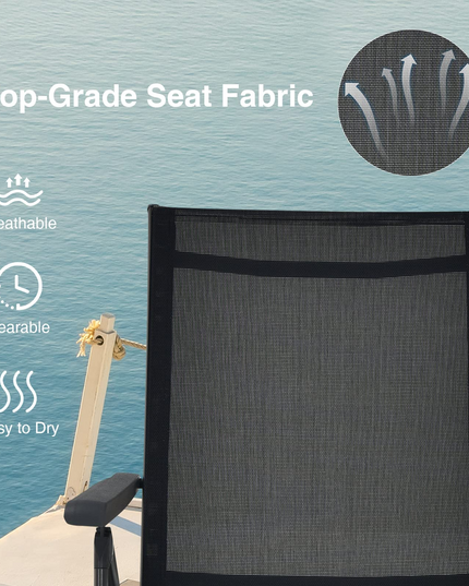 Outdoor Sunbathing Chair W/ 5-Position Backrest | Patio Lounge Chair