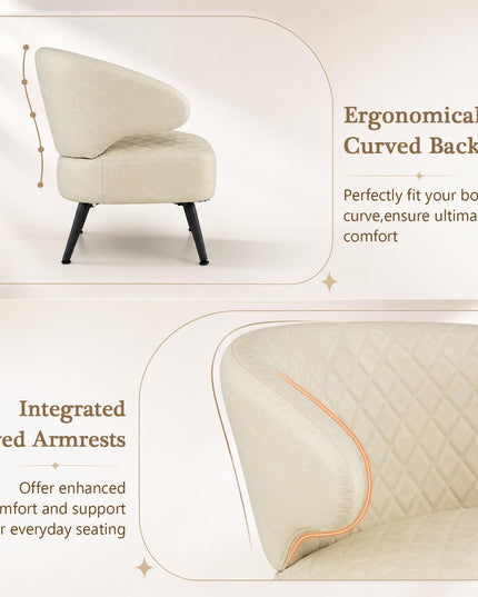 Giantex Mid Century Modern Accent Chair for Living Room Bedroom Office Small Space
