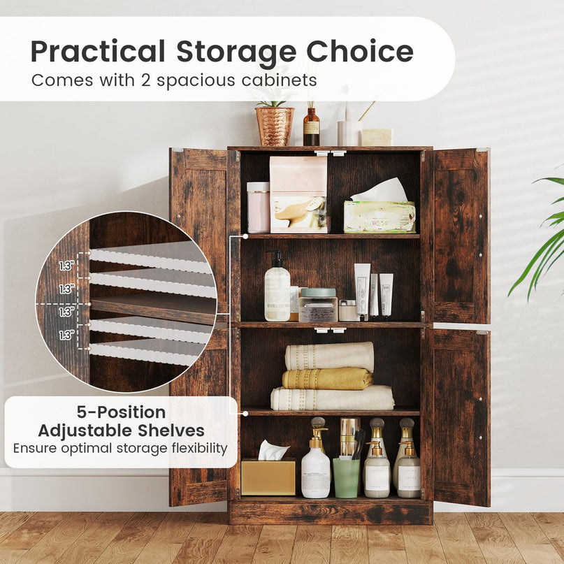 Giantex Bathroom Cabinet 43.5” Storage Cabinet