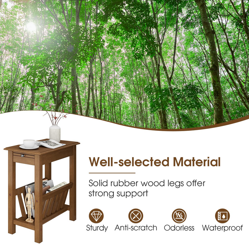 Giantex 2-Tier Narrow End Table