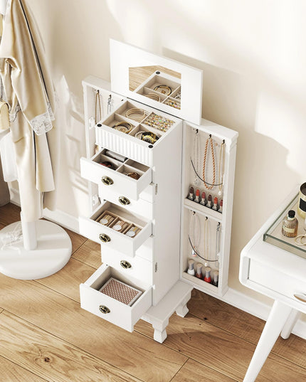 Giantex Standing Jewelry Cabinet with 7 Drawers