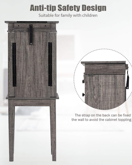CHARMAID Jewelry Cabinet Armoire with 5 Drawers