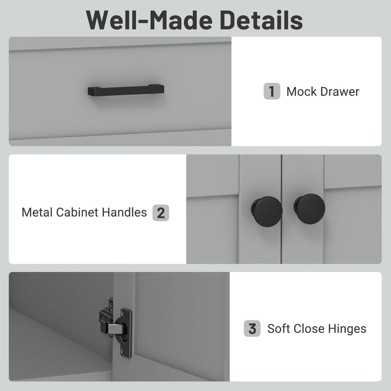 Giantex 24” Undermount Bathroom Cabinet with Ceramic Basin