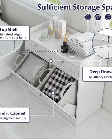 Meuble de rangement de salle de bain autoportant Giantex avec étagère
