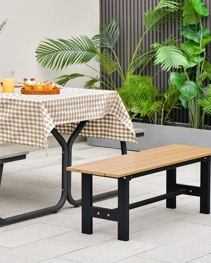 Giantex 2-Person Outdoor Bench Seat - Backless Patio Garden Bench