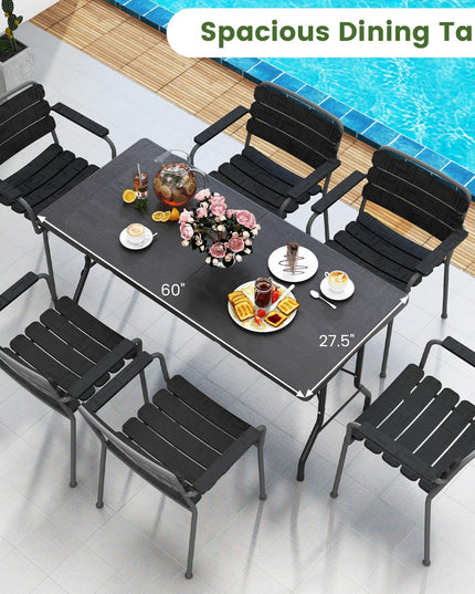 Giantex 5 FT Folding Table, HDPE Foldable Dining Table for 6