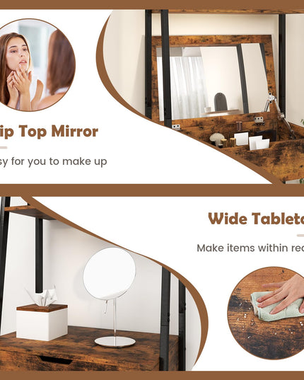 CHARMAID Ladder Vanity Desk Set