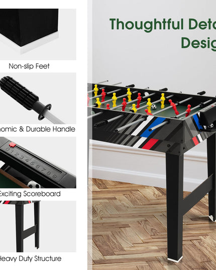 Giantex 4-in-1 Multi Game Table, 49 Inch Combination Game Tables with Adult Size Foosball Table