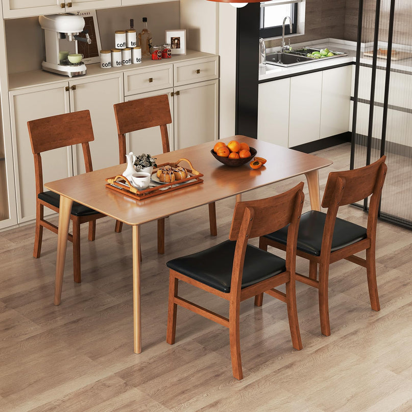 Giantex Wooden Dining Chairs Set of 2/4 for Dining Room