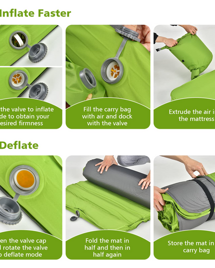 Lightweight Compact Air Mattress w/Carry Bag