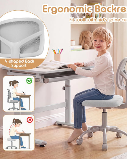 Giantex Kids Desk Chair Armless Height Adjustable