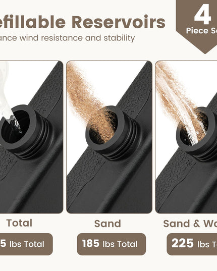 Giantex 225 lbs Fillable Patio Offset Umbrella Base