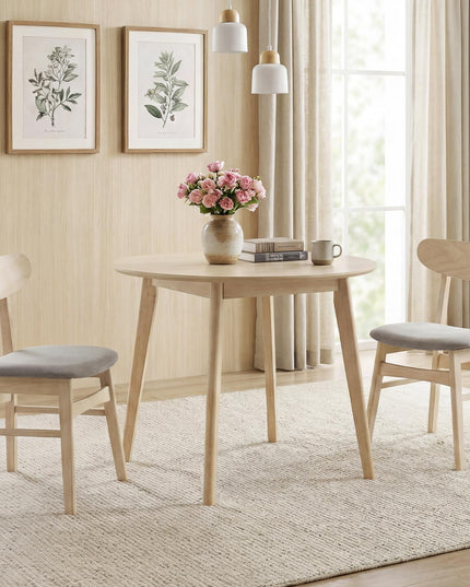 Giantex Wooden Upholstered Kitchen Chairs with Rubber Wood Legs (2/4)