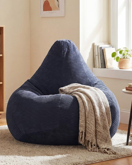 Giantex Bean Bag Chair for Adults with Skin-Friendly Corduroy Cover & Soft Sponge Filling