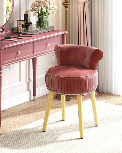 CHARMAID Velvet Vanity Chair for Bedroom Elegant Accent Chair