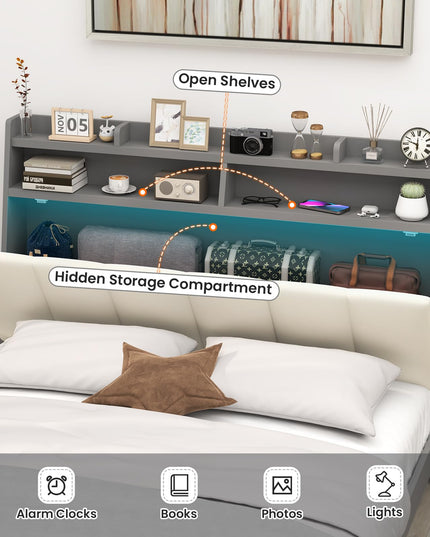 Giantex Full Size Bed Frame with Storage